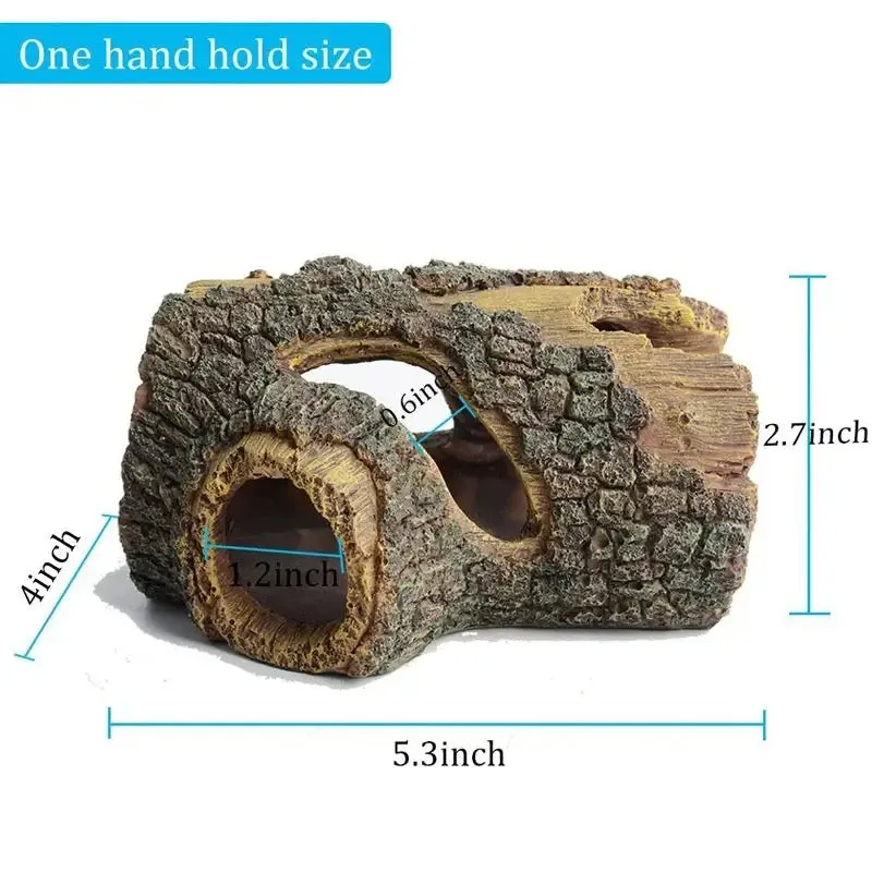 WOOD STYLE PLECO FISH CAVE DECOR 13.5*9*5.5cm