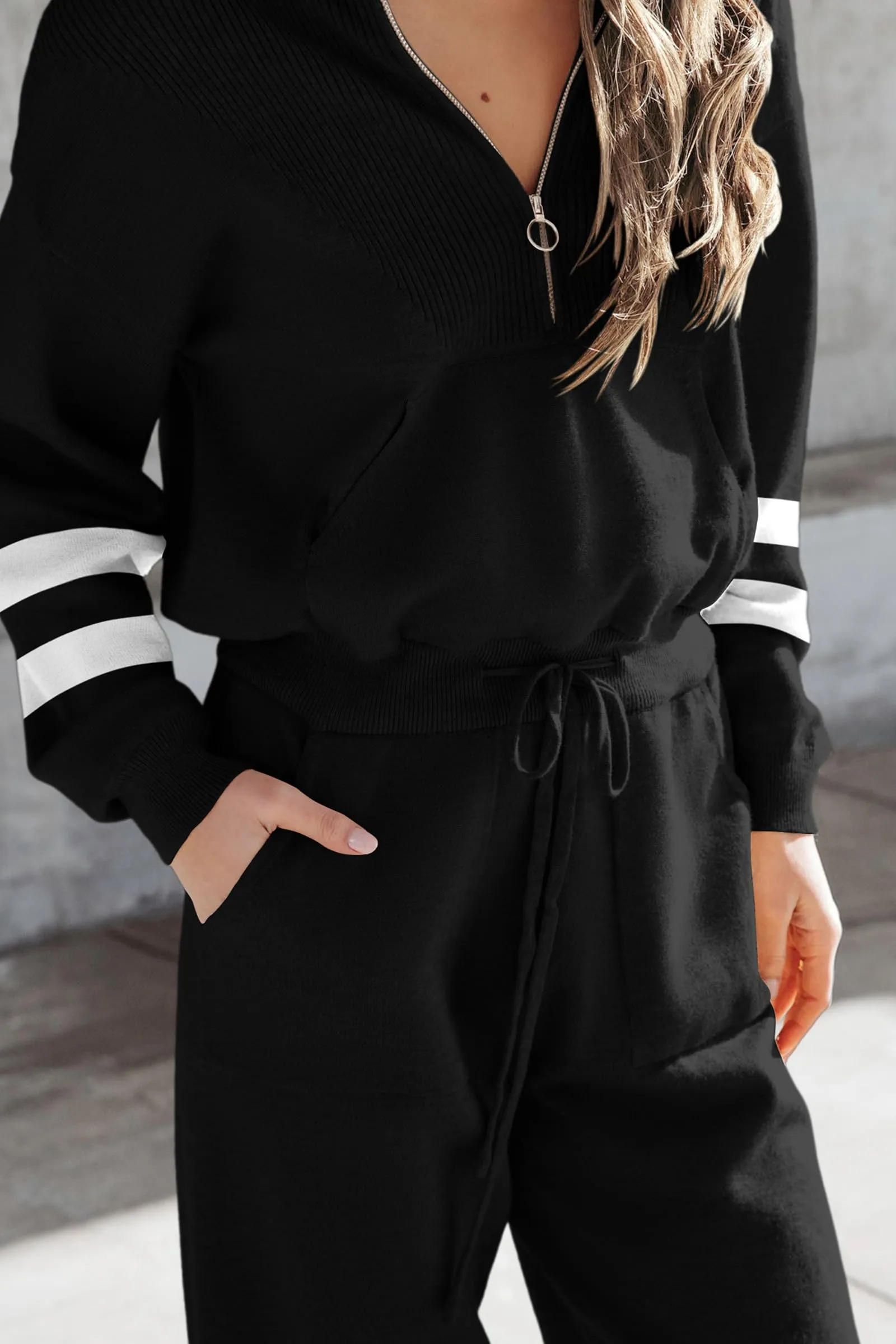 Zip Up Sweatshirt Jogger Sweatpants Casual Tracksuit Two Piece Sets