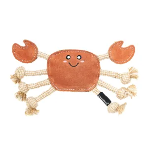 ZippyPaws ecoZippy Suede & Rope Buddies, Crab